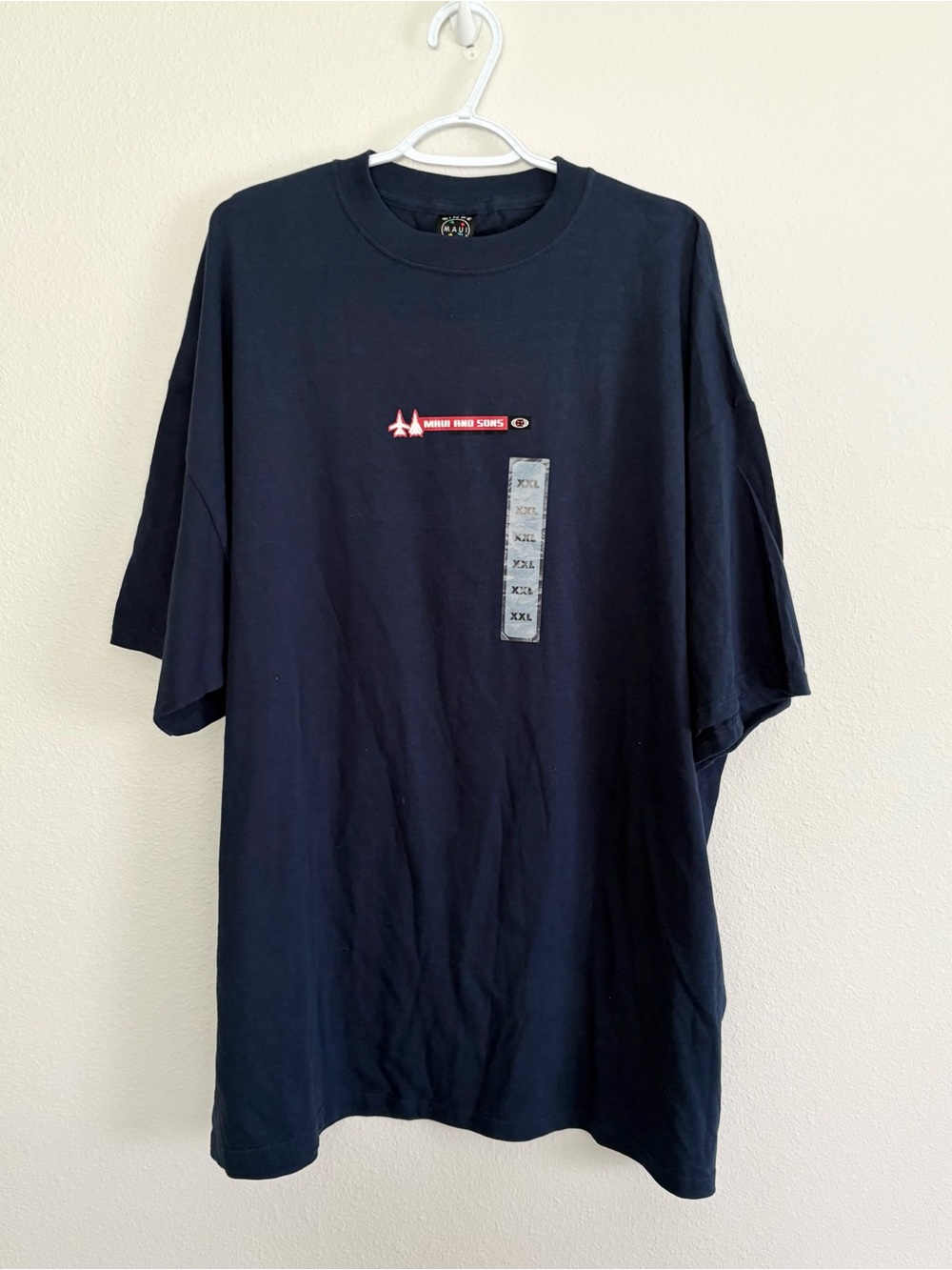 NWT Vintage Y2k Maui And Sons T Shirt Mens Blue Deadstock Surf Skater Size XXL